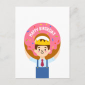 Verjaardag donut briefkaart (Voorkant)