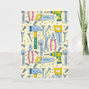 Verjaardag Doodle DIY Tools and Stars Collectie Kaart