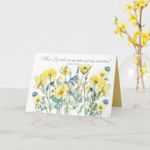 Verjaardag Doop Psalmen Schriftuur Wilde Bloemen Kaart