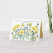 Verjaardag Doop Psalmen Schriftuur Wilde Bloemen Kaart (Voorkant)