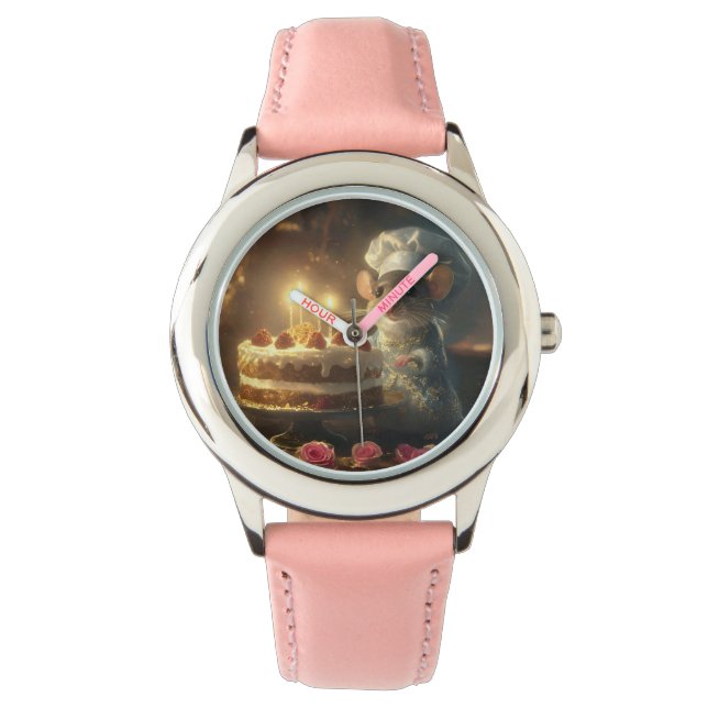 Verjaardag door Fabulous Mice Baker Horloge (Voorkant)