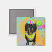 Verjaardag Doxie Magneet (Voorkant / Achterkant)