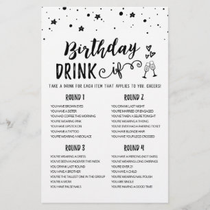 Verjaardag DRINK ALS verjaardagsfeestje spel bewer