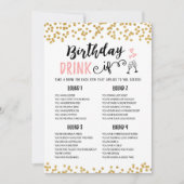 Verjaardag DRINK INDIEN bewerkbaar Verjaardag Game Kaart (Voorkant)