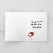 Verjaardag drink wenskaart kaart (Binnen)