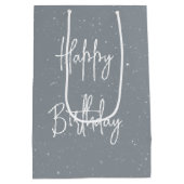 Verjaardag Duitse herder loopt in de sneeuw Medium Cadeauzakje (Achterkant)