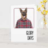 Verjaardag Duitse Herdershond Humor Kaart (Gele Bloem)