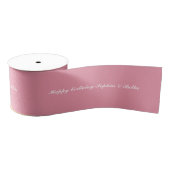 Verjaardag Dusty Pink Ribbon Girls Twins Verjaarda Grosgrain Lint (Spoel)