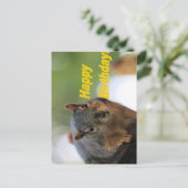 Verjaardag eekhoorn  briefkaart (Staand voorkant)