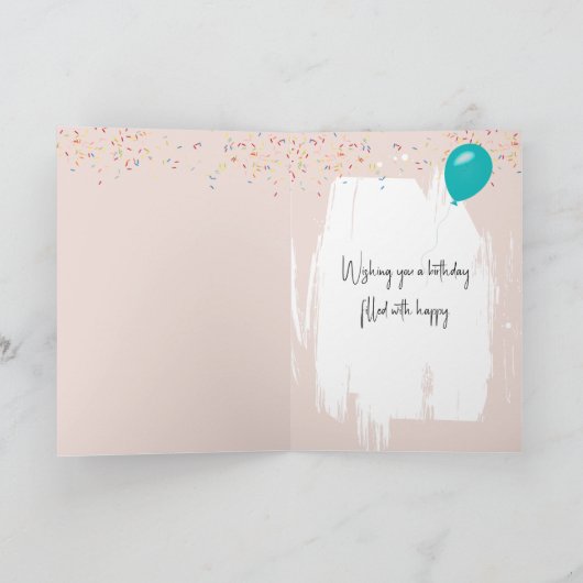 Verjaardag eekhoorn fuzzy voelde met sjaal kaart (Binnen)