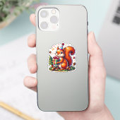 Verjaardag Eekhoorn Schattigee Cartoon Sticker (Telefoon)
