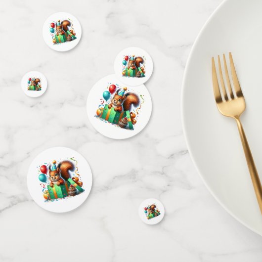 Verjaardag Eekhoorn Tafel Confetti (Groep)