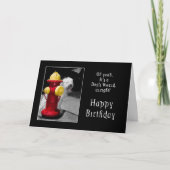 VERJAARDAG - EEN GELUKKIGE HOND - HYDRANT / HOND KAART (Voorkant)