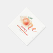 Verjaardag EEN Schattige perzikfruit Servet (Hoek)