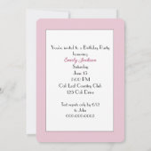 Verjaardag Eend Dragen van een Roze Bontjas Kaart (Achterkant)