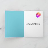 Verjaardag eend met duikende vinnen kaart (Binnen)