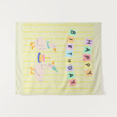 verjaardag eendje banner wandkleed (Voorkant (horizontaal))