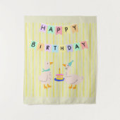 verjaardag eendje banner wandkleed (Voorkant)