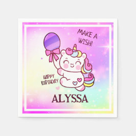 Verjaardag Eenhoorn! Kind Gelukkige verjaardag Servet