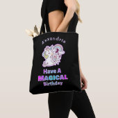 Verjaardag Eenhoorn Magisch Schattige Tote Bag (Dichtbij)