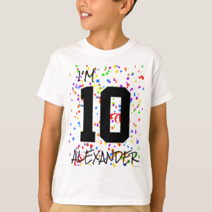 Verjaardag Eenvoudig Wit & Zwart T-shirt