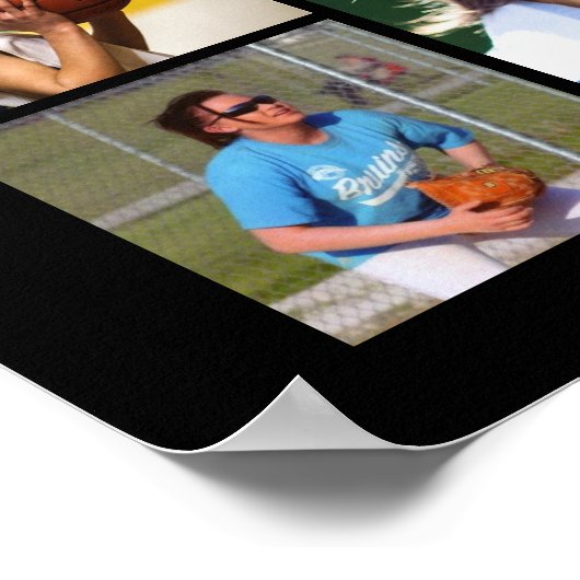 Verjaardag Eenvoudige 21 Fotocollage Custom Poster (Hoek)