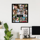 Verjaardag Eenvoudige 21 Fotocollage Custom Poster (Thuiskantoor)