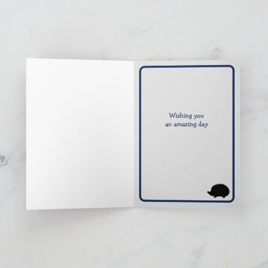 Verjaardag Egeltje- Knuffels met Hart Kaart (Binnen)