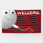 Verjaardag, ei, sperma, gelukkige verjaardag, lief spandoek (Horizontaal)