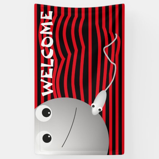 Verjaardag, ei, sperma, gelukkige verjaardag, lief spandoek (Verticaal)