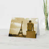 Verjaardag Eiffeltoren Gay Kaart (Voorkant)
