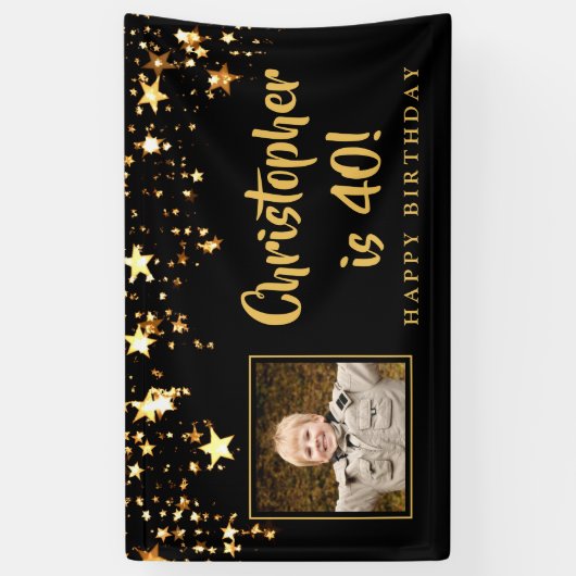 Verjaardag Elk jaar Foto Spandoek (Verticaal)