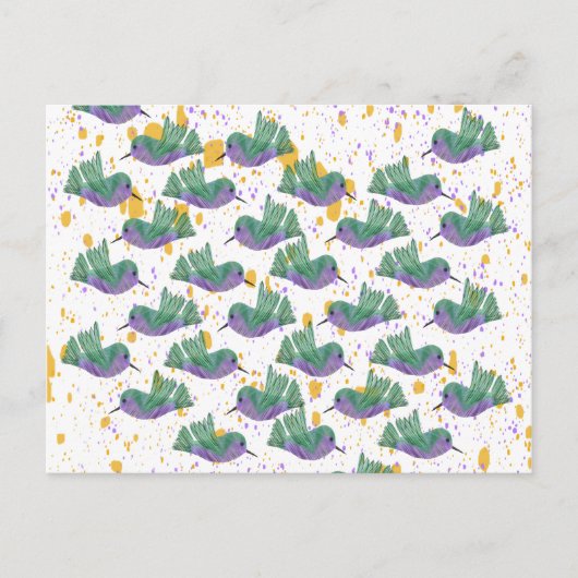 Verjaardag Elke Gelegenheid Waterverf Kolibrie Briefkaart (Voorkant)