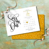 Verjaardag elke leeftijd Save the Date Agenda Goud Aankondigingskaart