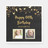 Verjaardag ELKE LEEFTIJD Toen en nu Foto's Gold St Servet (Voorkant)