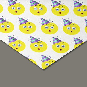 Verjaardag Emoji Patroon Tissuepapier