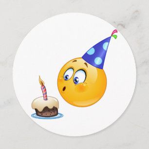 verjaardag emoji Uitnodigingscirkel Kaart