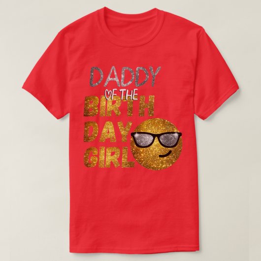 Verjaardag Emoticon Shirt Papa van de GEBOORTEDAG  (Design voorkant)