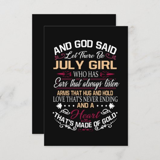 Verjaardag | En God zei dat er een jubelmeisje zou Bedankkaart (Voorkant / Achterkant)