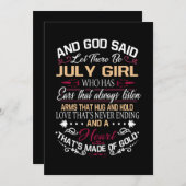 Verjaardag | En God zei dat er een jubelmeisje zou Save The Date (Voorkant / Achterkant)