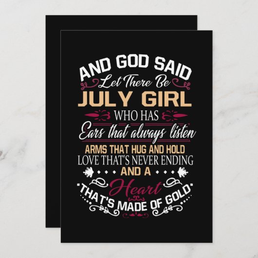 Verjaardag | En God zei dat er een jubelmeisje zou Save The Date (Voorkant / Achterkant)