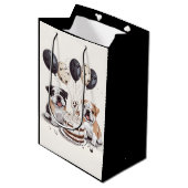 Verjaardag Engelse Bulldogs Medium Cadeauzakje (Voorkant Gekanteld)