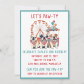 Verjaardag Engelse Bulldogs tijdens een carnaval Kaart (Voorkant)