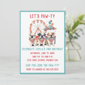 Verjaardag Engelse Bulldogs tijdens een carnaval Kaart (Staand voorkant)