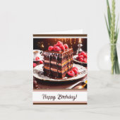 Verjaardag Epische Chocolade Caramel Cake  Kaart (Voorkant)