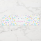 Verjaardag Eten en Drinken Label Set Waterfles Etiket (Enkel label)