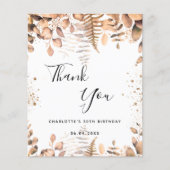 Verjaardag eucalyptus glitters budget bedankt flyer (Voorkant)