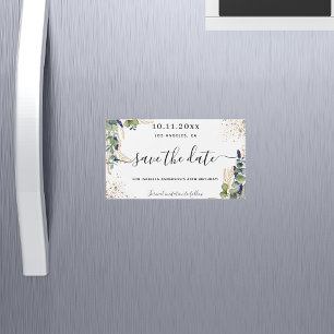 Verjaardag eucalyptus save the date magneet