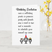 Verjaardag Evolutie Een Grappig Gelukkige Verjaard Kaart (Gele Bloem)