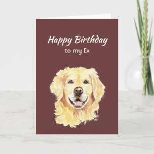 Verjaardag Ex-man, Partner, Goud Retriever Hond Kaart